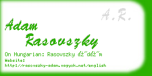 adam rasovszky business card